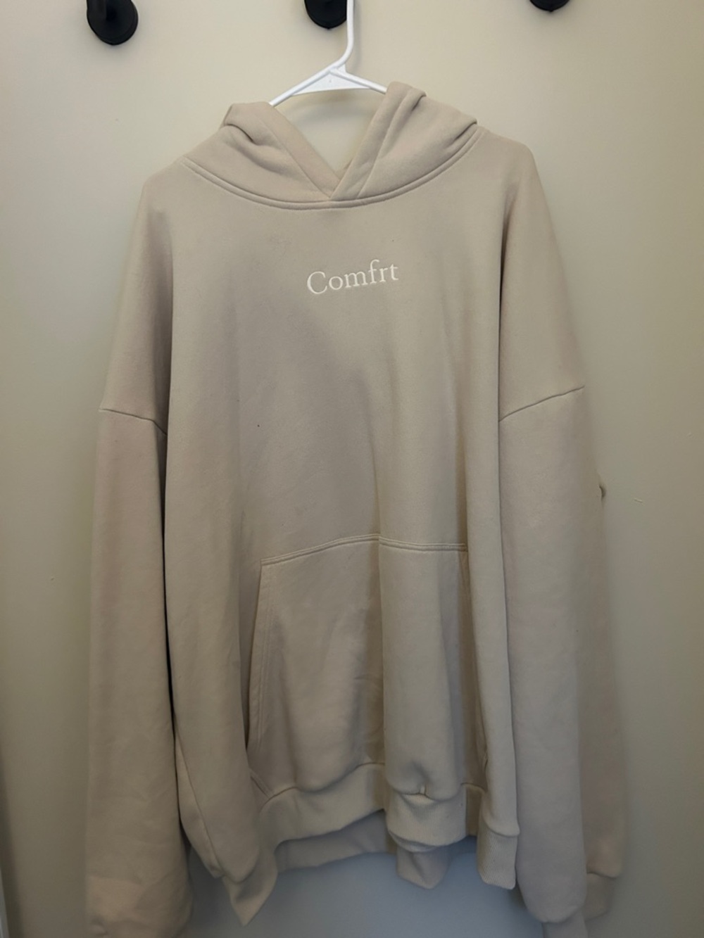 Comfrt Crewneck Hoodie — Men's Neutral Beige Pullover